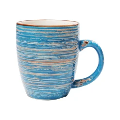 KARE Design Mugs Swirl Blue Set De 4 ^ Vaisselle