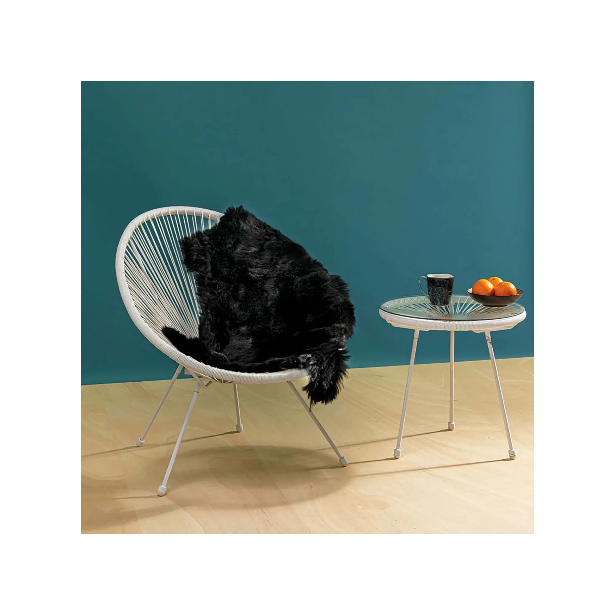 KARE Design Peau De Mouton Heidi Noire 85x60cm ^ Tapis|Coussin & Plaid