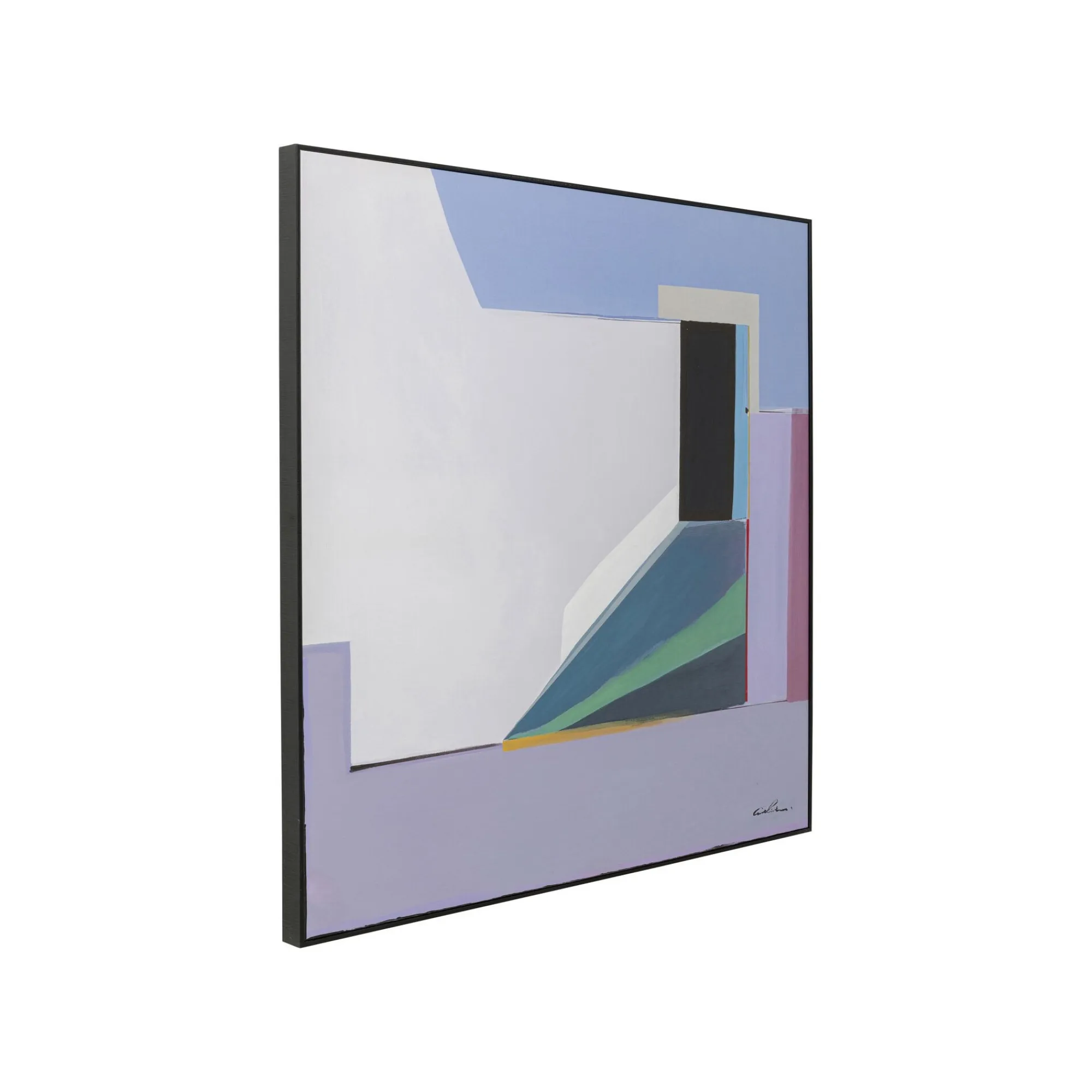 KARE Design Peinture Abstract Shapes Violette 113x113cm ^ Tableau