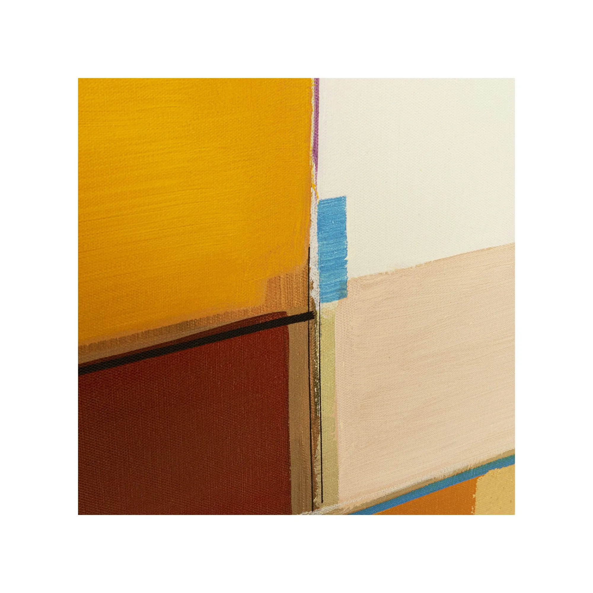 KARE Design Peinture Abstract Shapes Jaune 113x113cm ^ Tableau