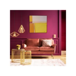 KARE Design Peinture Abstract Shapes Jaune 113x113cm ^ Tableau