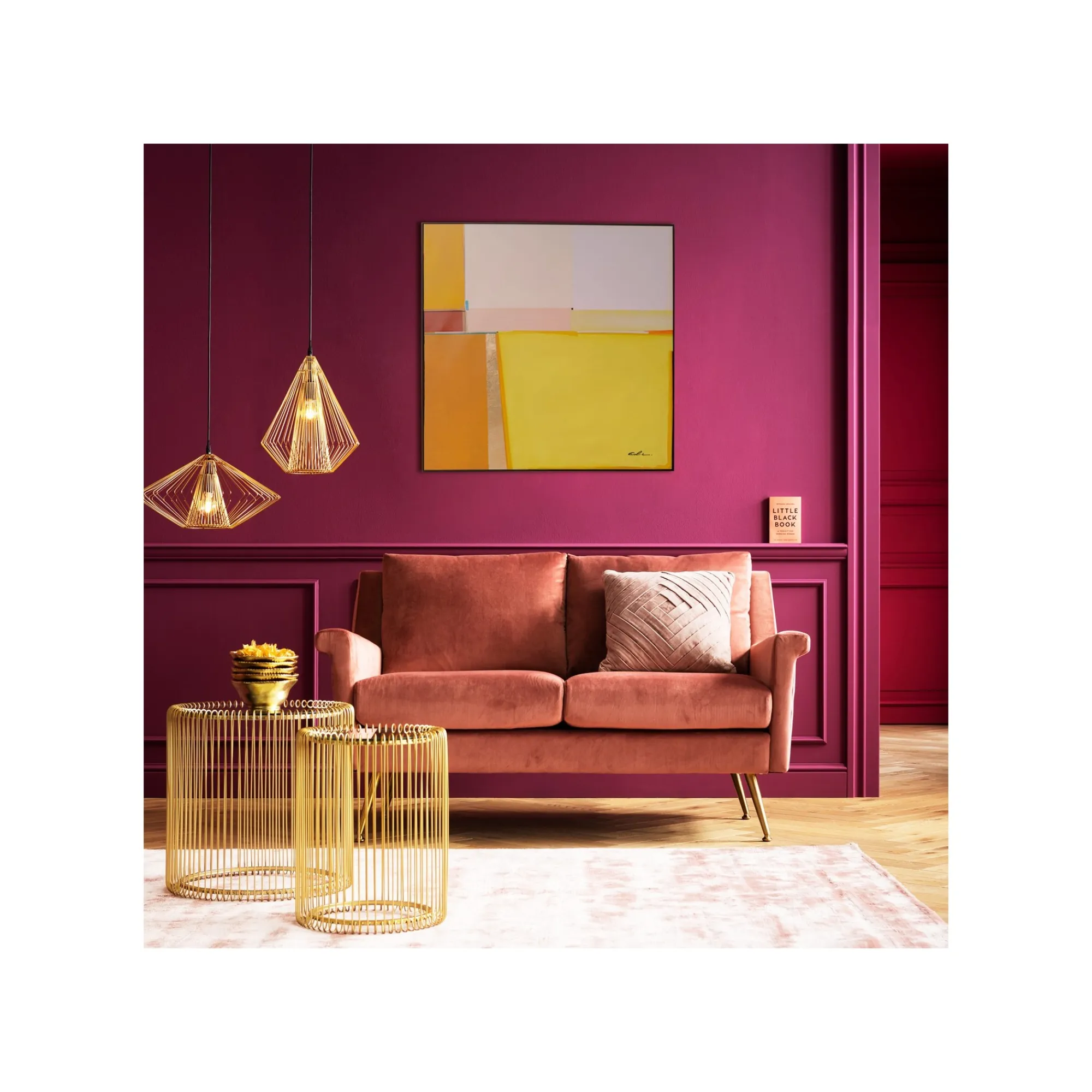 KARE Design Peinture Abstract Shapes Jaune 113x113cm ^ Tableau