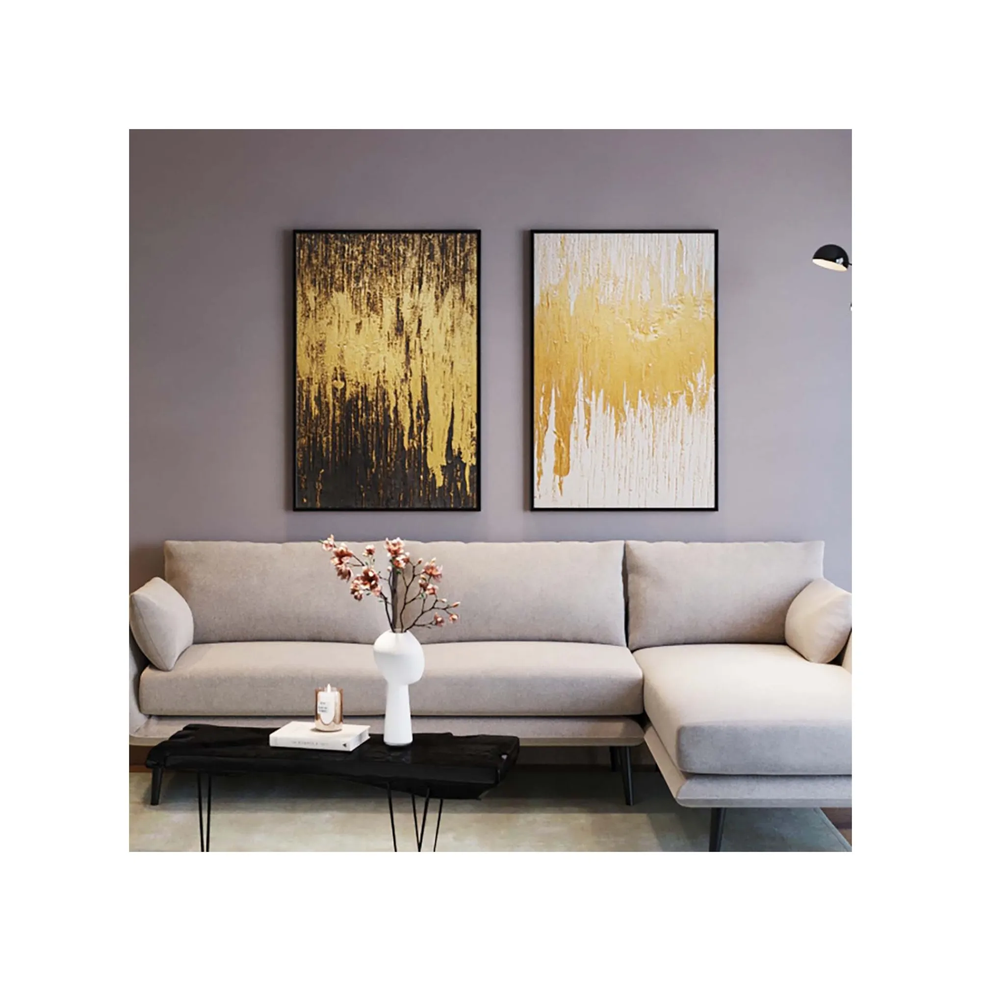 KARE Design Peinture Frame Abstract Blanche 80x120cm ^ Tableau