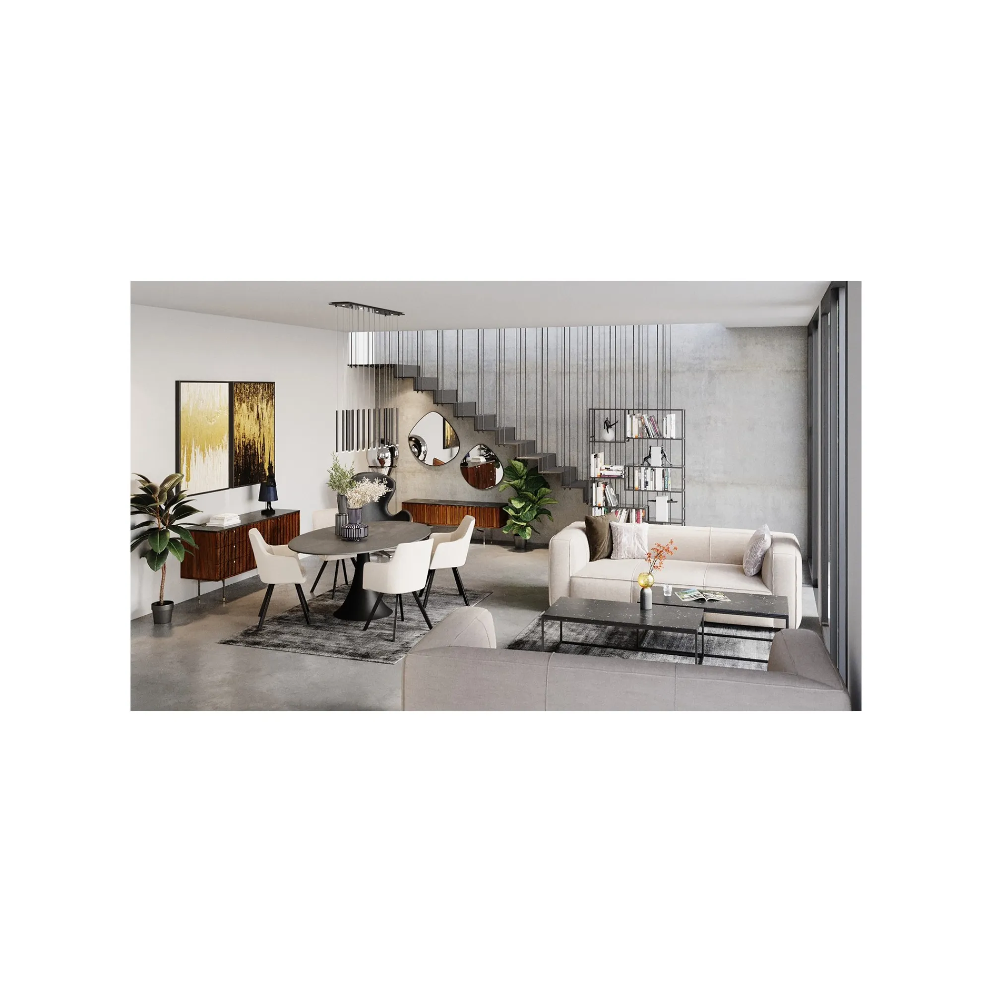 KARE Design Peinture Frame Abstract Noire 80x120cm ^ Tableau