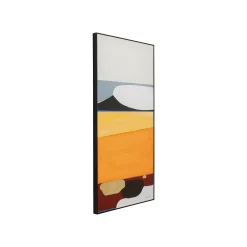 KARE Design Peinture Frame Abstract Shapes Orange 73x143cm ^ Tableau