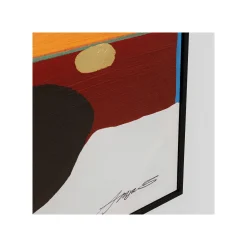 KARE Design Peinture Frame Abstract Shapes Orange 73x143cm ^ Tableau