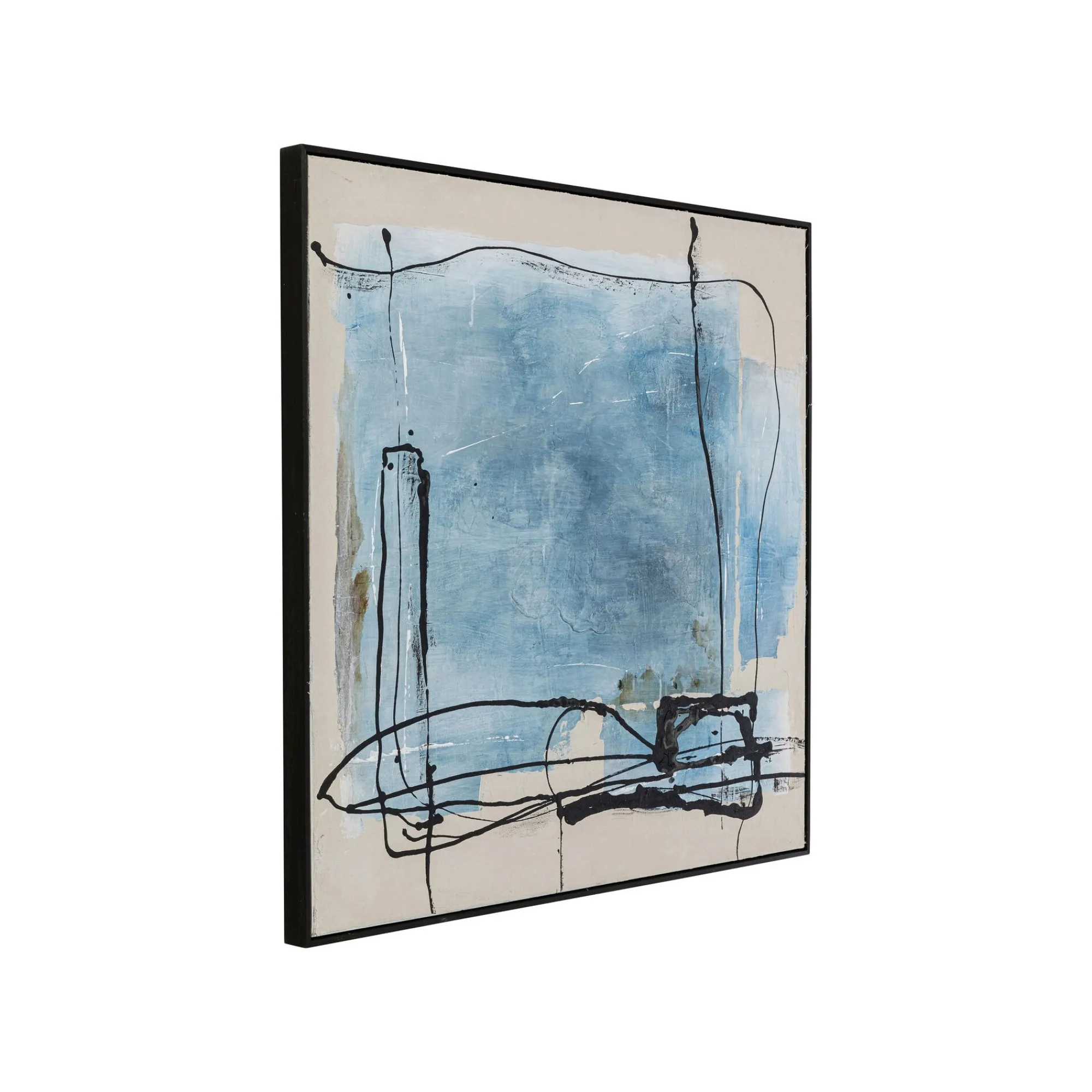 KARE Design Peinture Frame Dust Bleue 100x100cm ^ Tableau