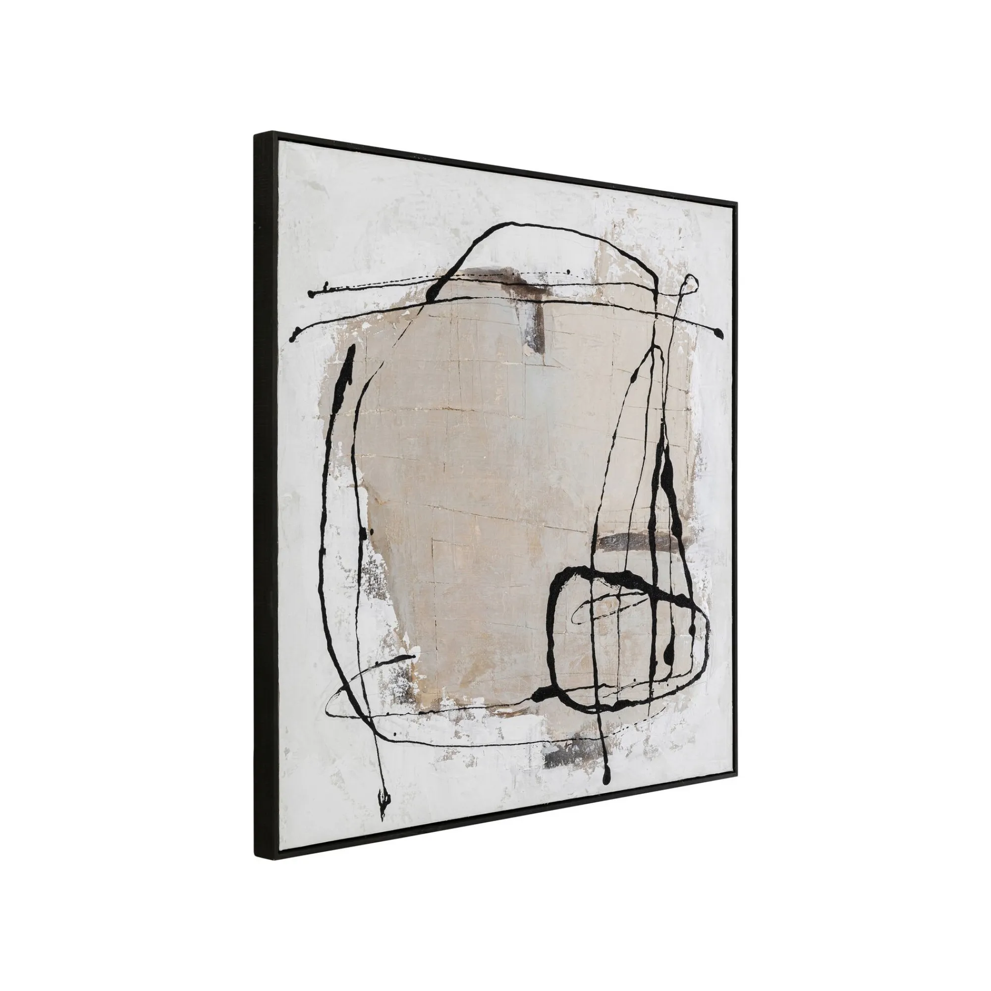 KARE Design Peinture Frame Dust Grise 100x100cm ^ Tableau