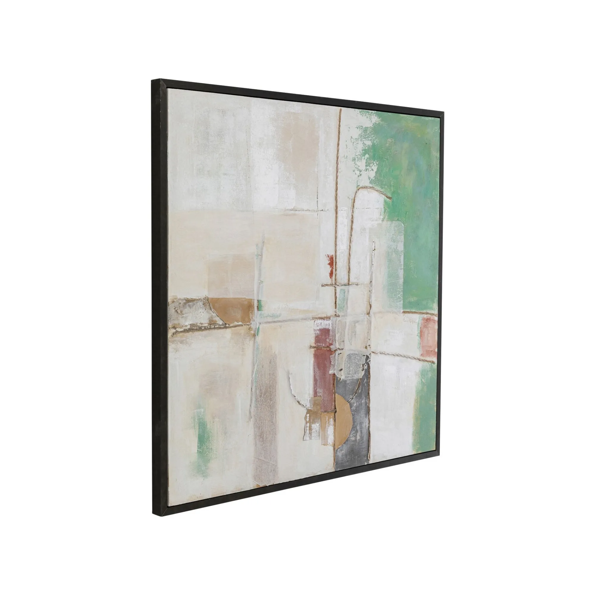 KARE Design Peinture Frame Dust Verte 120x120cm ^ Tableau