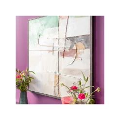 KARE Design Peinture Frame Dust Verte 120x120cm ^ Tableau