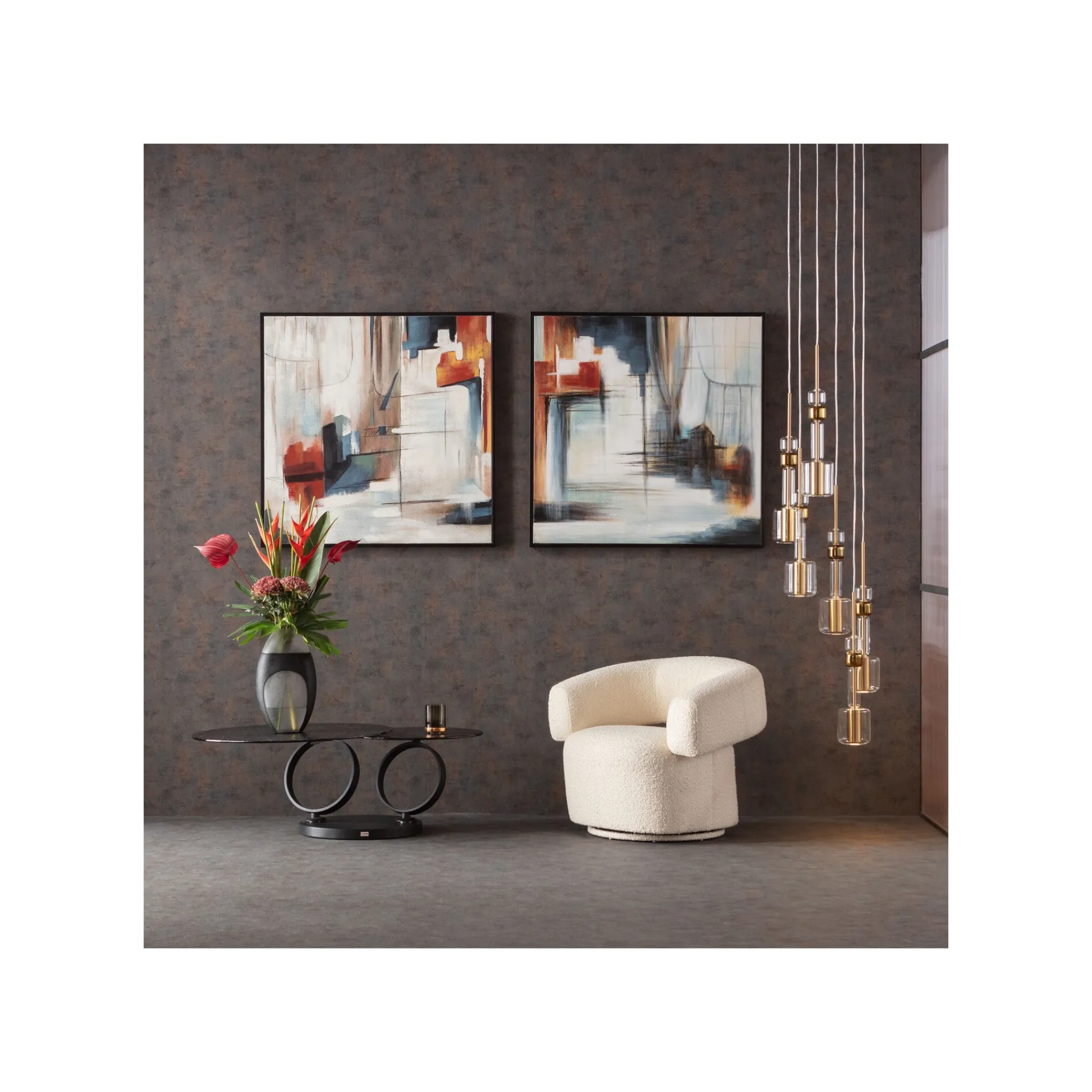 KARE Design Peinture Visione Front 100x100cm ^ Tableau