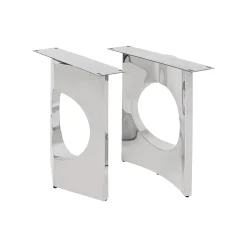 KARE Design Pieds De Table Tavola Oho Chromés Set De 2 ^ Table