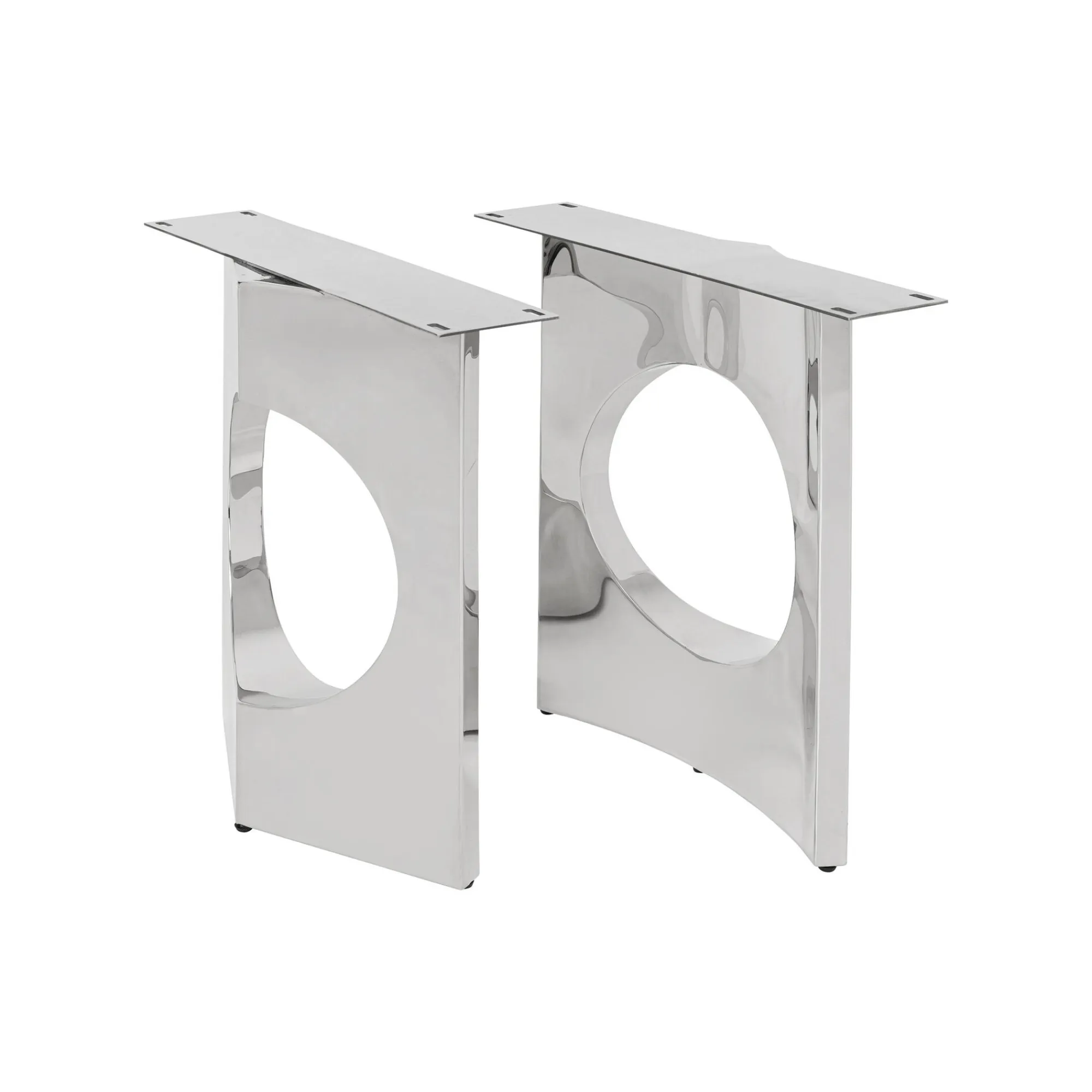 KARE Design Pieds De Table Tavola Oho Chromés Set De 2 ^ Table