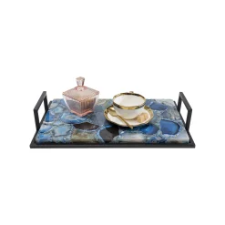 KARE Design Plateau Francis Bleu 43x33cm ^ Vaisselle