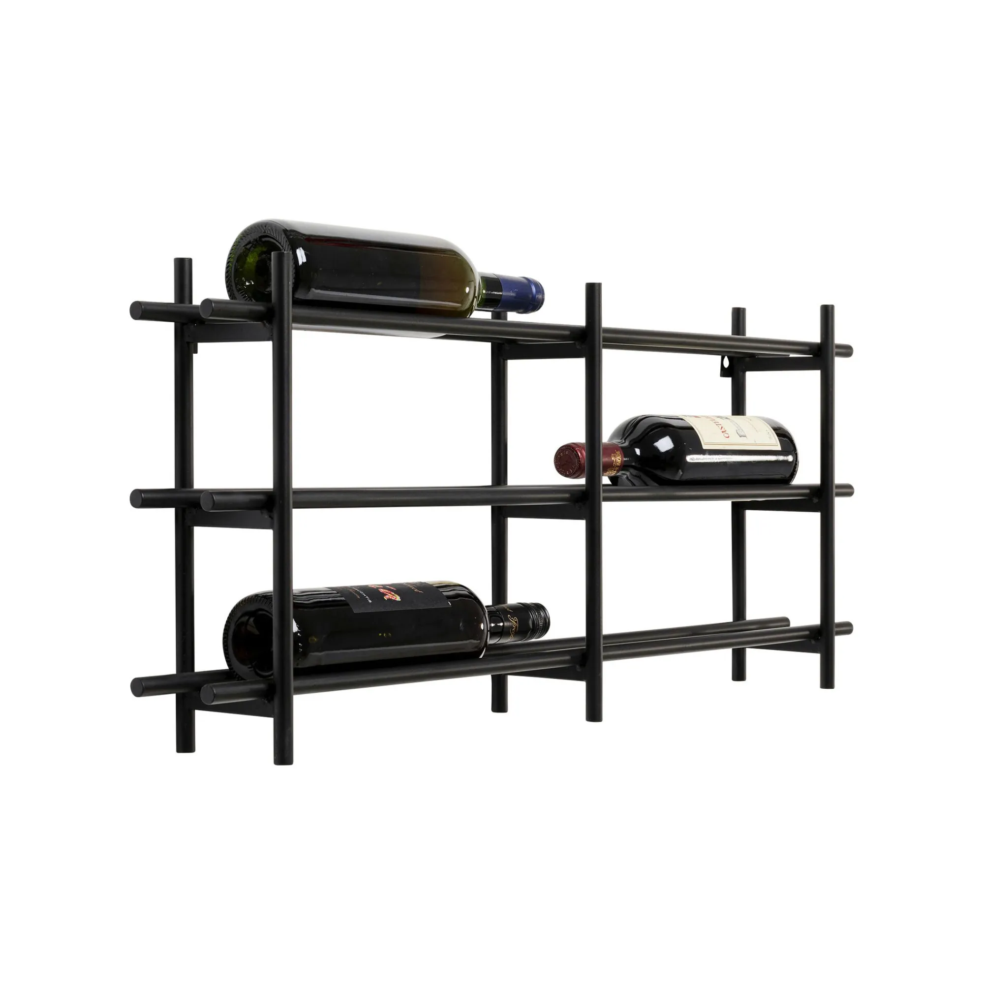 KARE Design Porte-bouteilles Mural Cape Town Noir 34cm ^ Portebouteilles