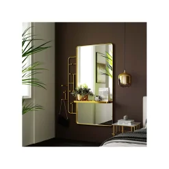 KARE Design Portemanteau Miroir Tristan 150x76cm Doré ^ Portemanteau|Miroir