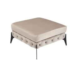 KARE Design Pouf Bellissima Velours Beige ^ Tabouret & Pouf
