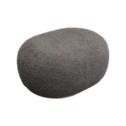 KARE Design Pouf Pebble Boucle 81cm Gris ^ Tabouret & Pouf