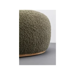 KARE Design Pouf Pebble Boucle 81cm Vert ^ Tabouret & Pouf