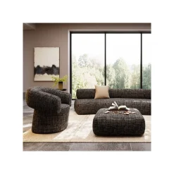 KARE Design Repose-pieds Bow Noir Et Blanc ^ Tabouret & Pouf