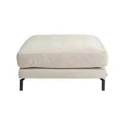 KARE Design Repose-pieds Discovery Velours Crème ^ Tabouret & Pouf