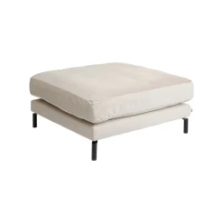 KARE Design Repose-pieds Discovery Velours Crème ^ Tabouret & Pouf