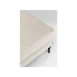 KARE Design Repose-pieds Discovery Velours Crème ^ Tabouret & Pouf