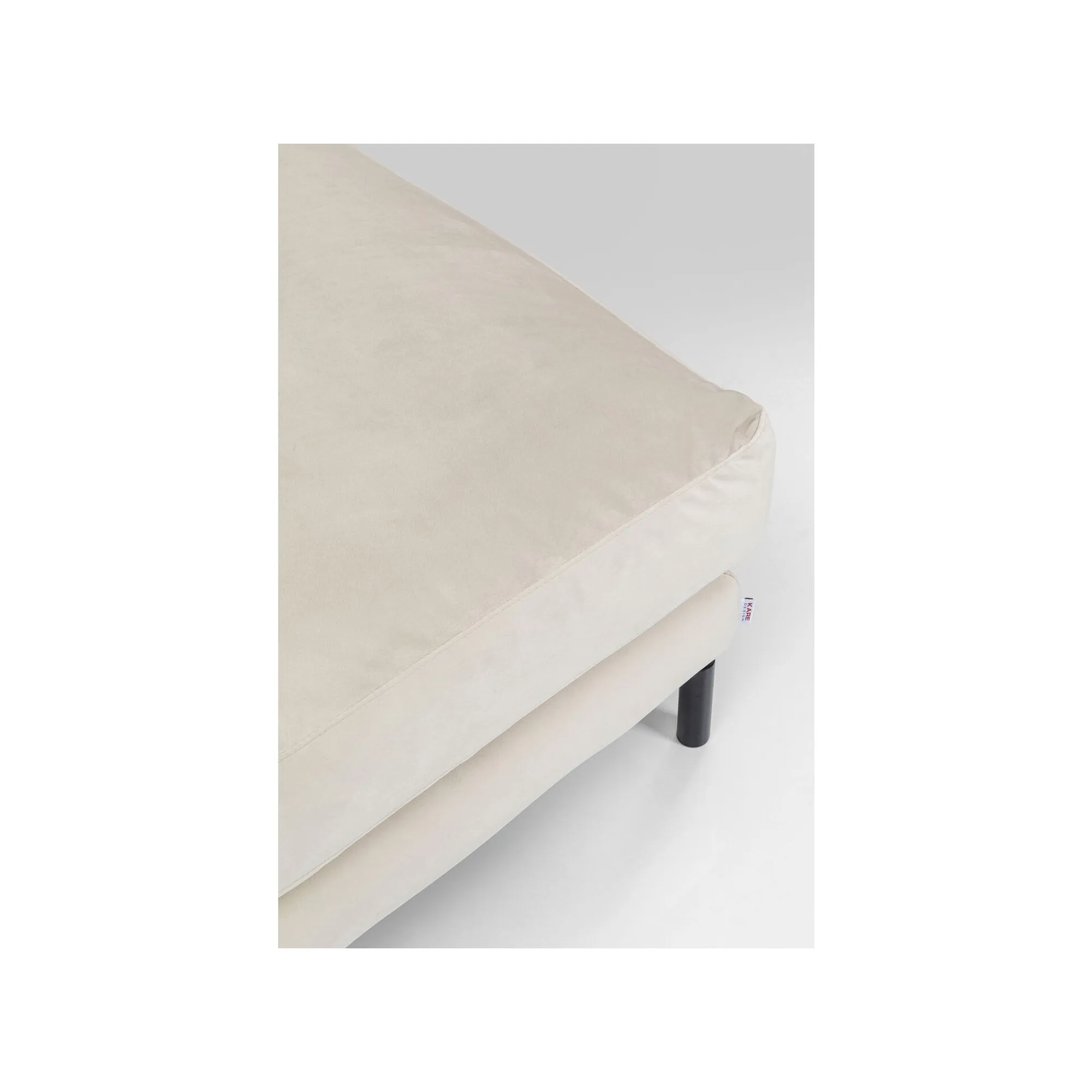 KARE Design Repose-pieds Discovery Velours Crème ^ Tabouret & Pouf
