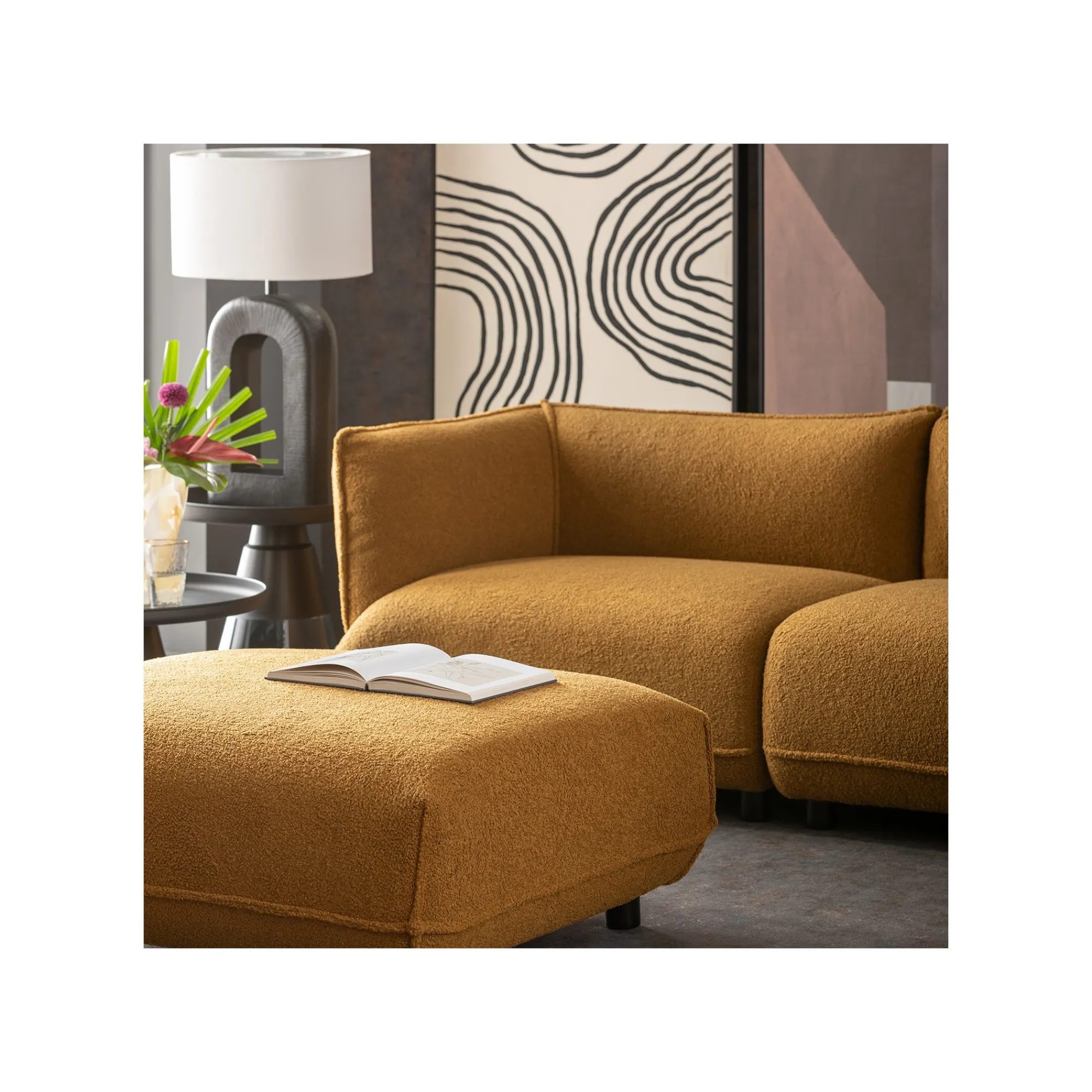 KARE Design Repose-pieds Gigi Marron ^ Tabouret & Pouf