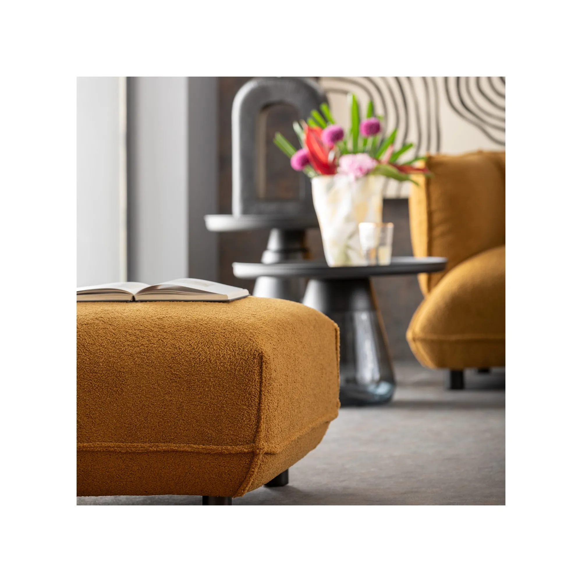 KARE Design Repose-pieds Gigi Marron ^ Tabouret & Pouf