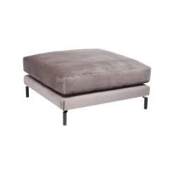 KARE Design Repose-pieds Lullaby Velours Taupe ^ Tabouret & Pouf