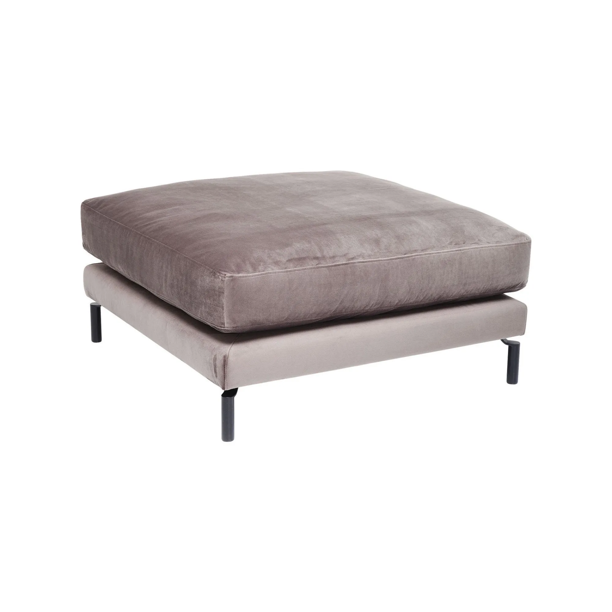 KARE Design Repose-pieds Lullaby Velours Taupe ^ Tabouret & Pouf