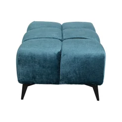 KARE Design Repose-pieds Nia Velours Bleu ^ Tabouret & Pouf