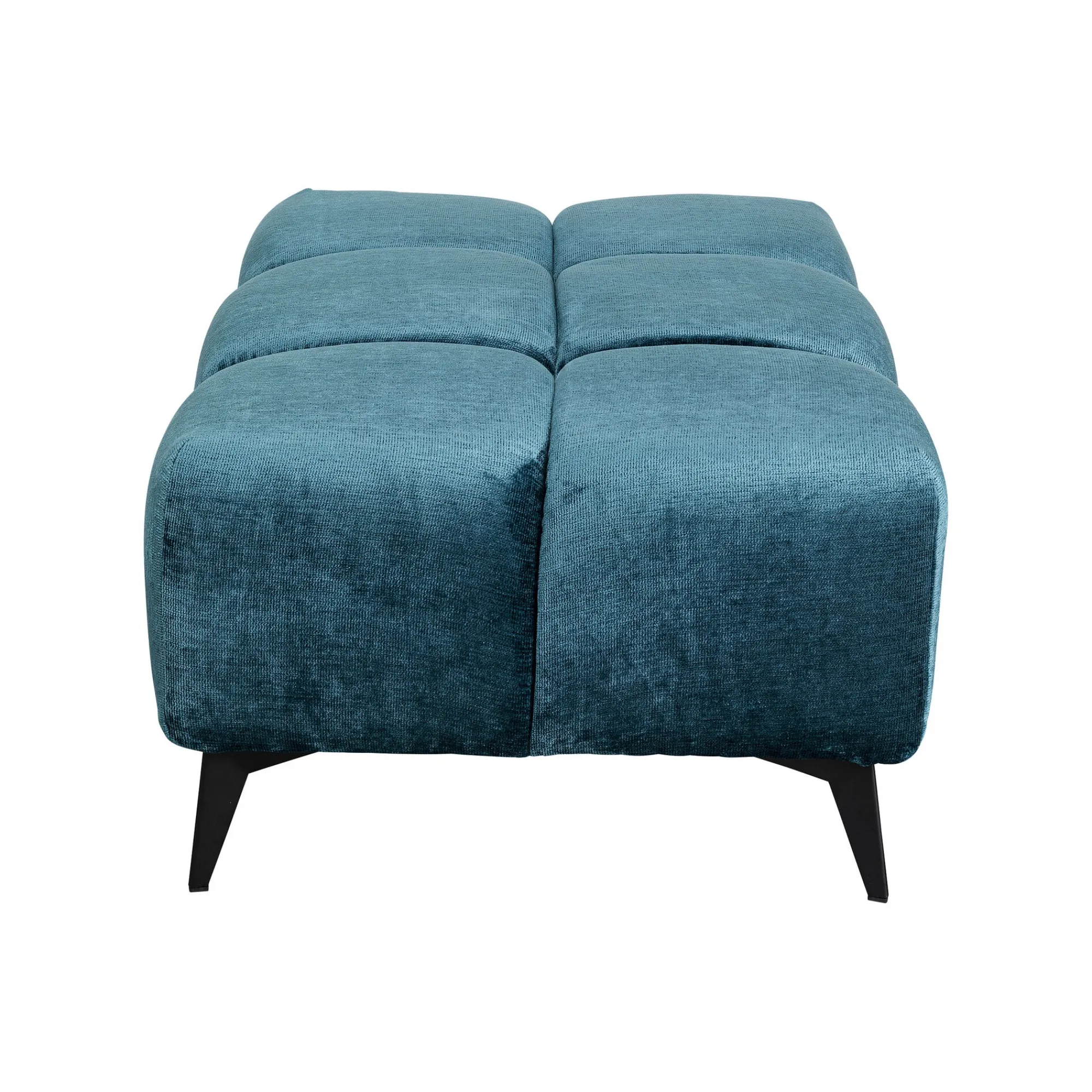 KARE Design Repose-pieds Nia Velours Bleu ^ Tabouret & Pouf