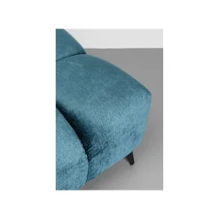KARE Design Repose-pieds Nia Velours Bleu ^ Tabouret & Pouf