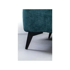 KARE Design Repose-pieds Nia Velours Bleu ^ Tabouret & Pouf