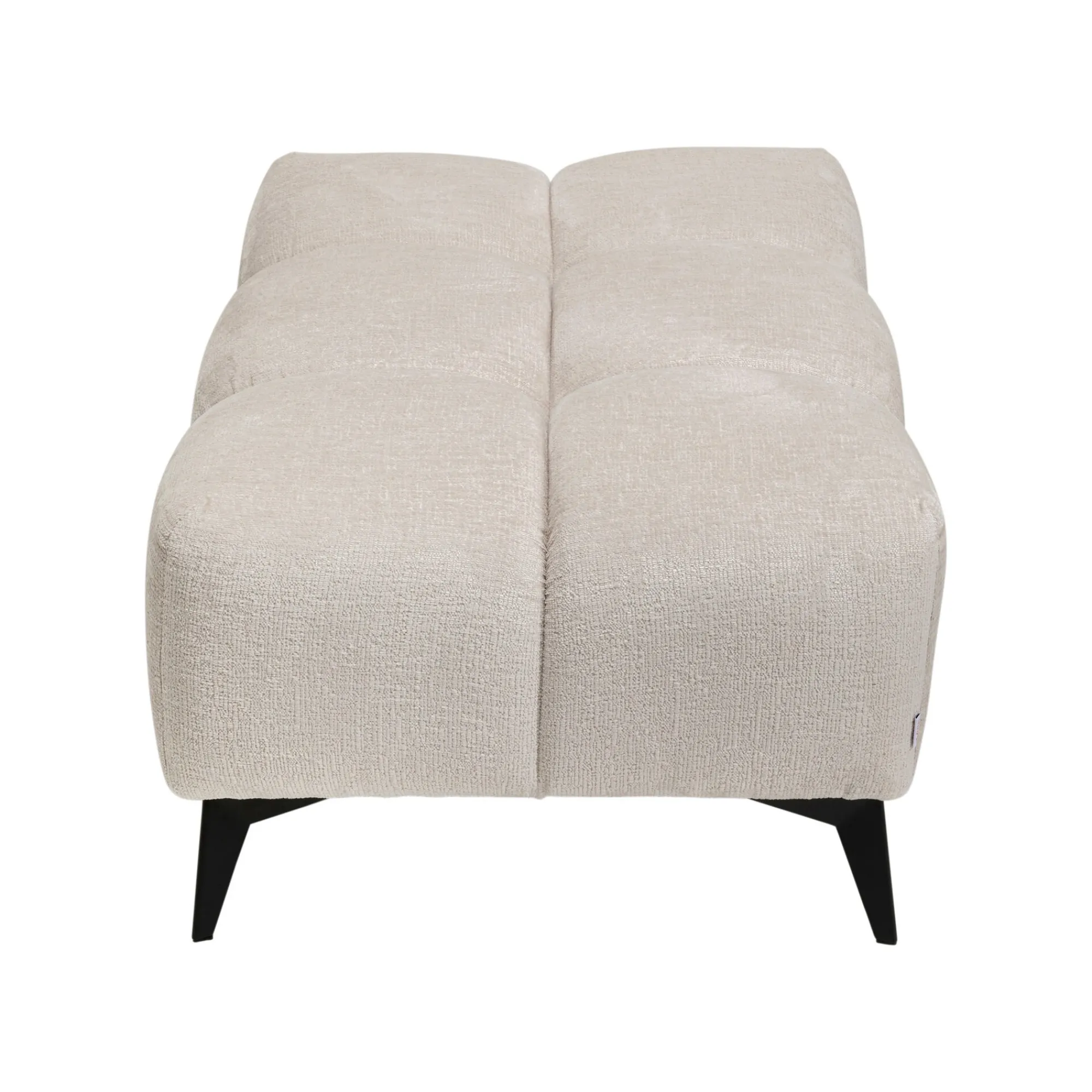 KARE Design Repose-pieds Nia Velours Crème ^ Tabouret & Pouf
