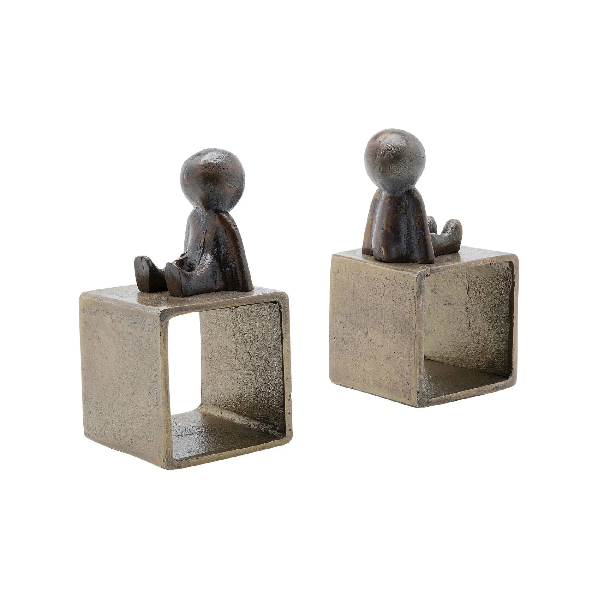 KARE Design Serre-livres Bonhommes Assis Set De 2 ^ Serrelivres
