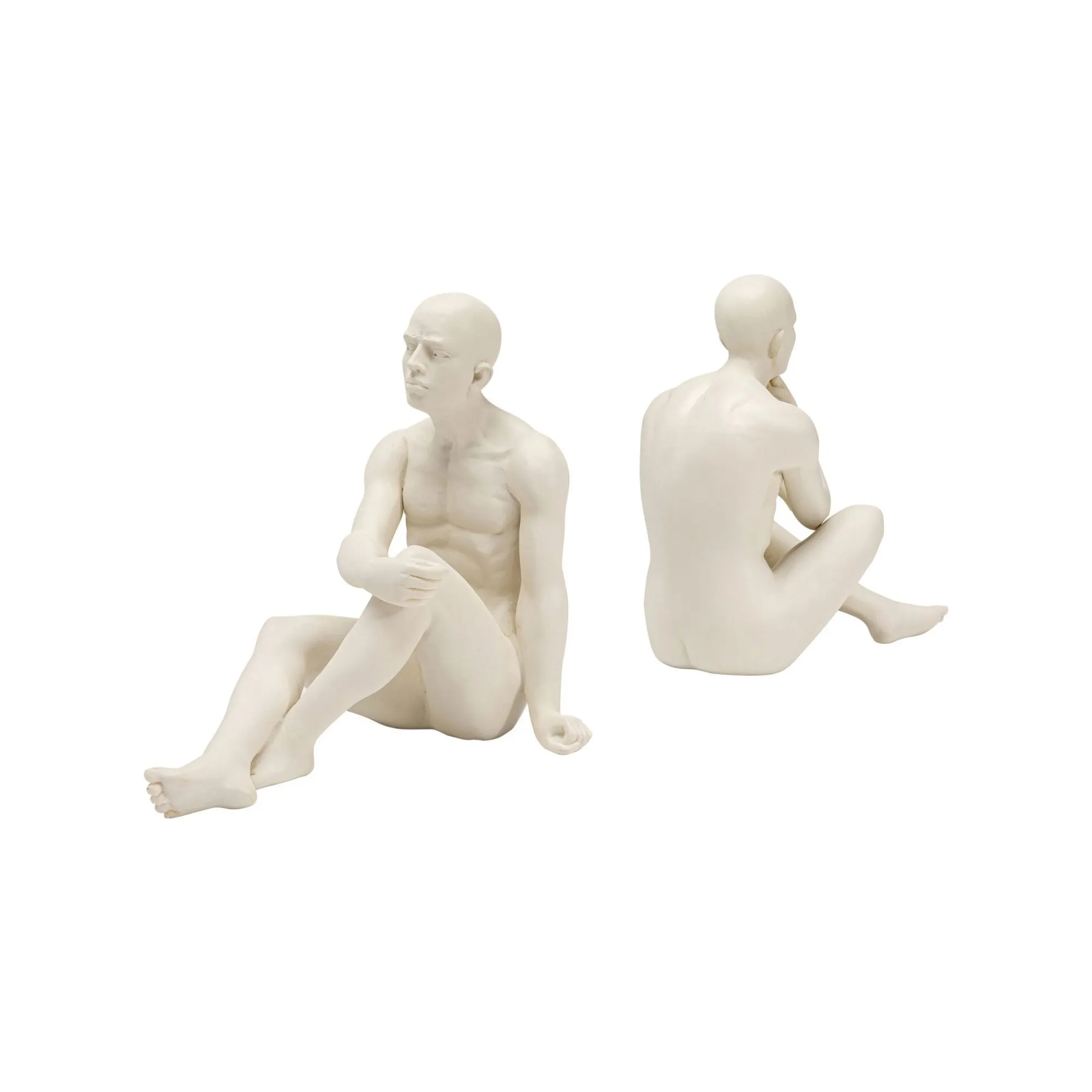 KARE Design Serre-livres Hommes Assis Blancs Set De 2 ^ Serrelivres