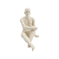 KARE Design Serre-livres Hommes Assis Blancs Set De 2 ^ Serrelivres
