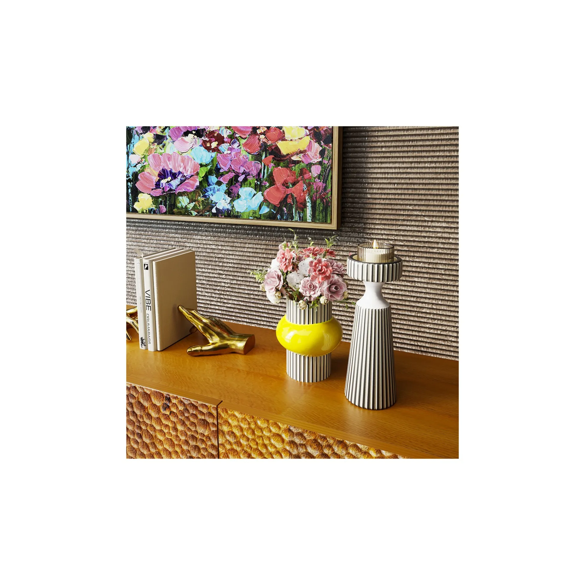 KARE Design Serre-livres Mains Dorées Set De 2 ^ Serrelivres
