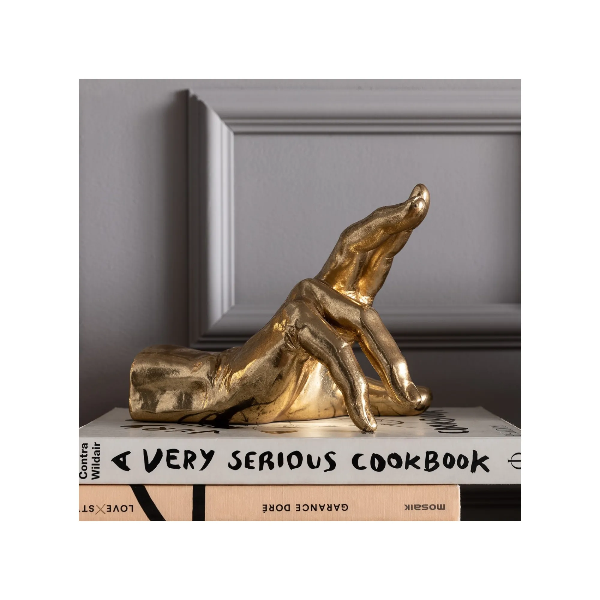 KARE Design Serre-livres Mains Dorées Set De 2 ^ Serrelivres