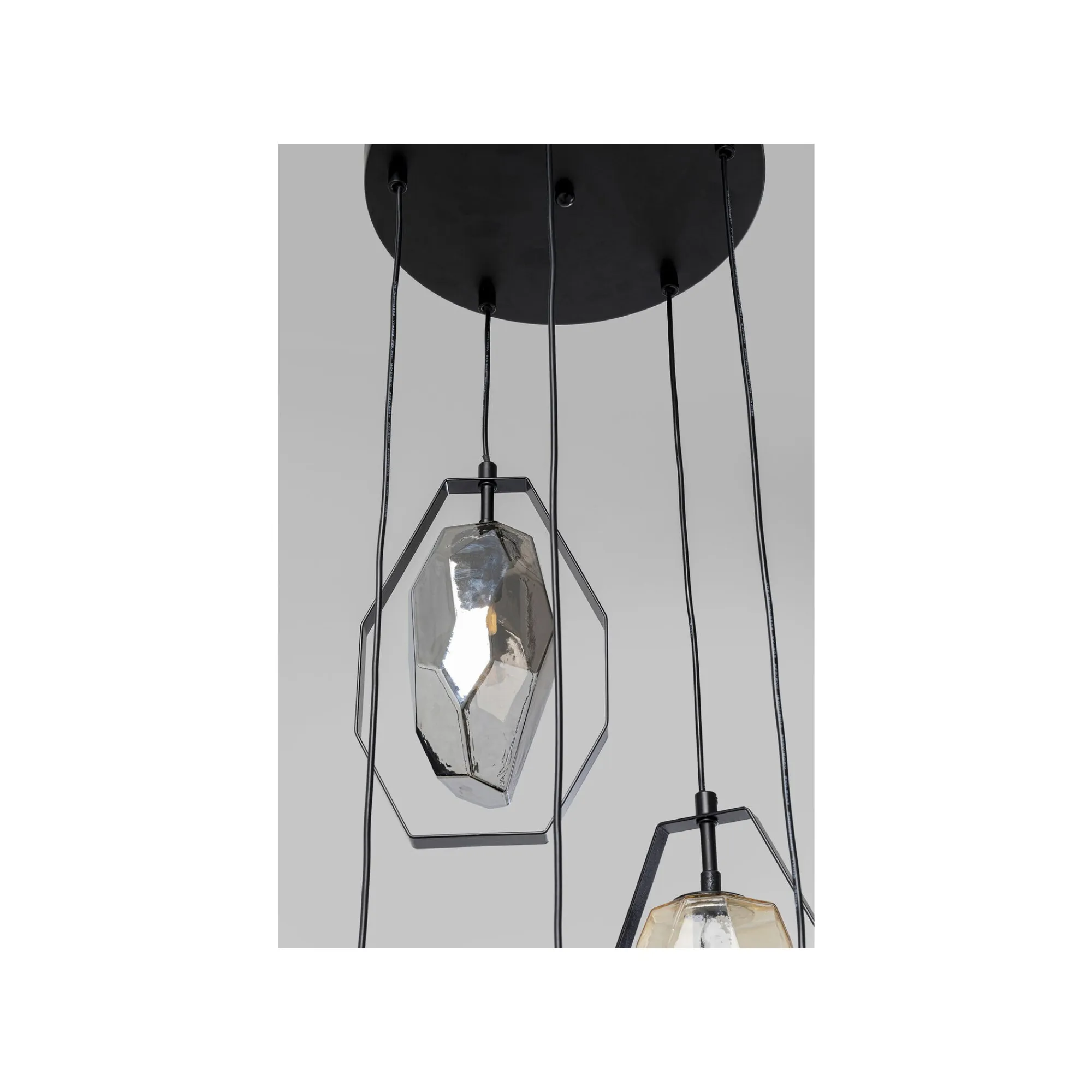 KARE Design Suspension Diamond Fever Noire 42cm ^ Lustre & Suspension