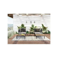 KARE Design Suspension Dining Concrete 3 Grise ^ Lustre & Suspension