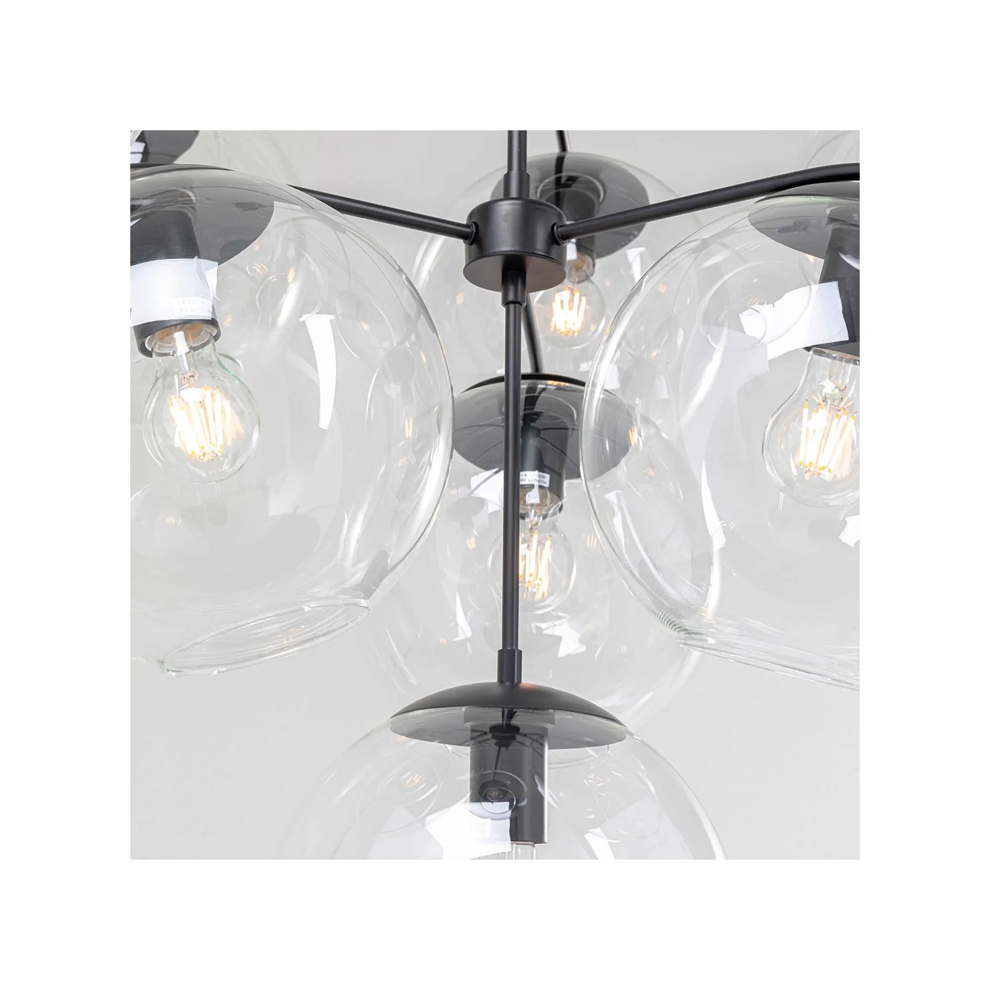 KARE Design Suspension Lasmina 10 Globes Noire ^ Lustre & Suspension