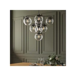 KARE Design Suspension Lasmina 10 Globes Noire ^ Lustre & Suspension