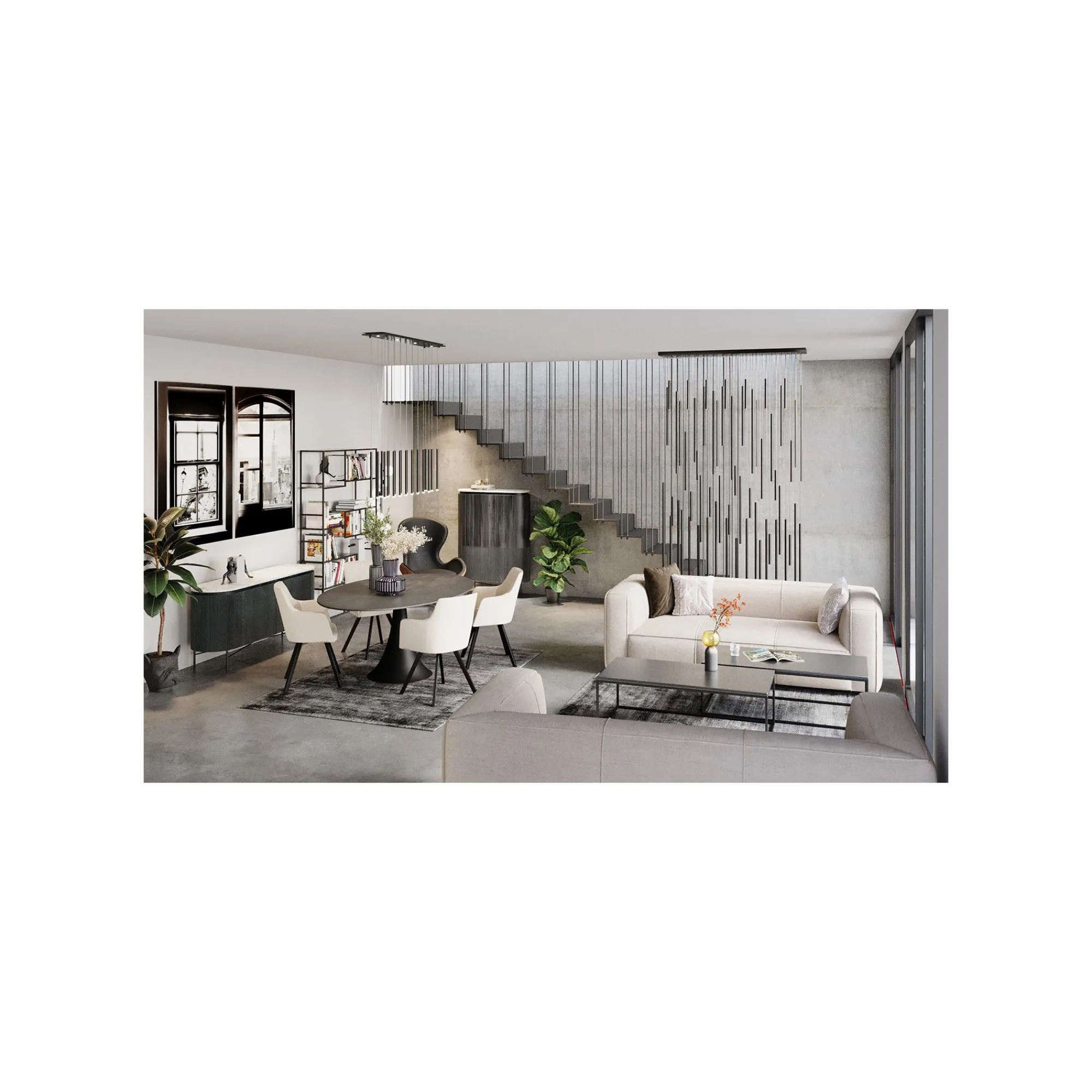 KARE Design Suspension Living Vegas Deluxe Noire ^ Lustre & Suspension