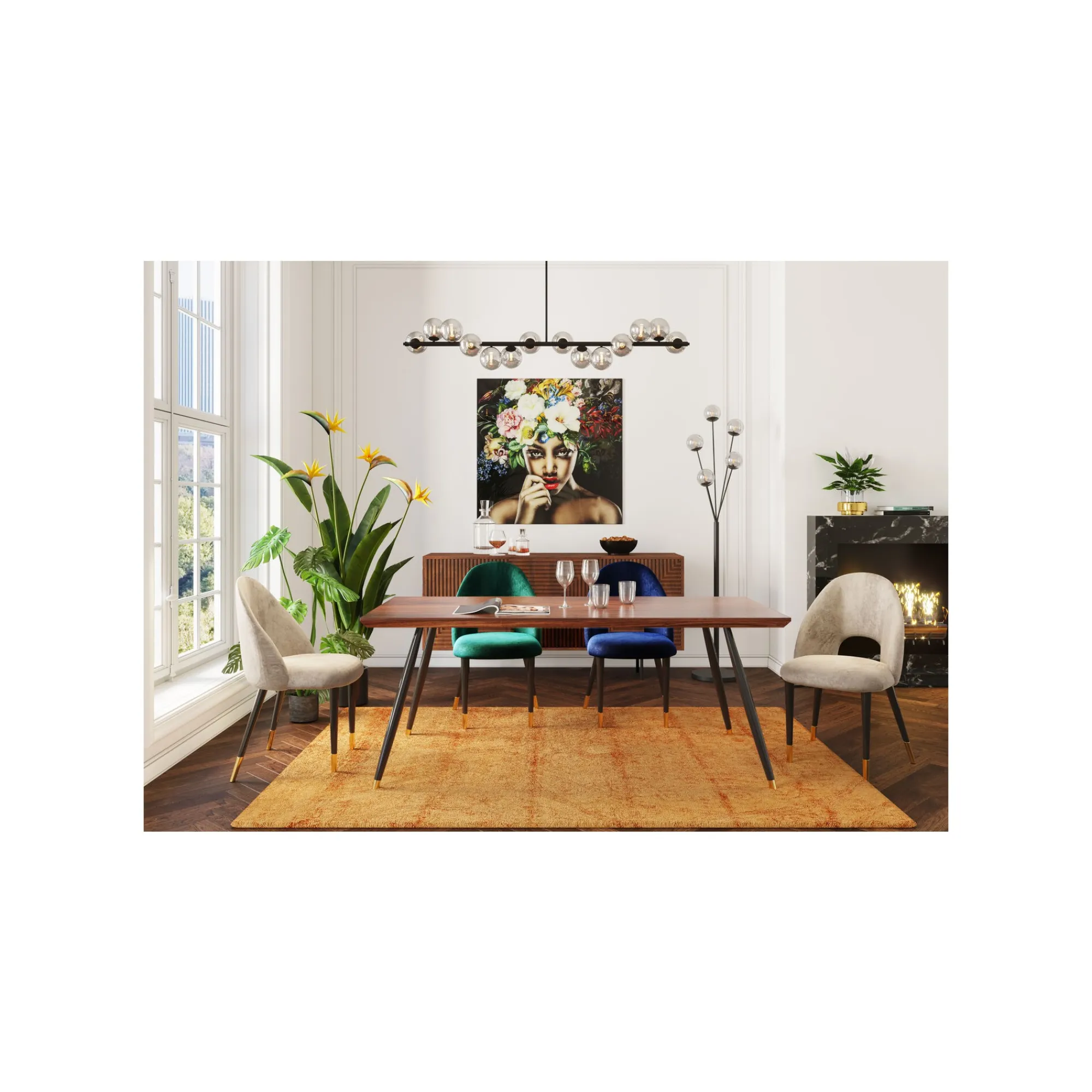 KARE Design Suspension Scala Balls 150cm Noire ^ Lustre & Suspension