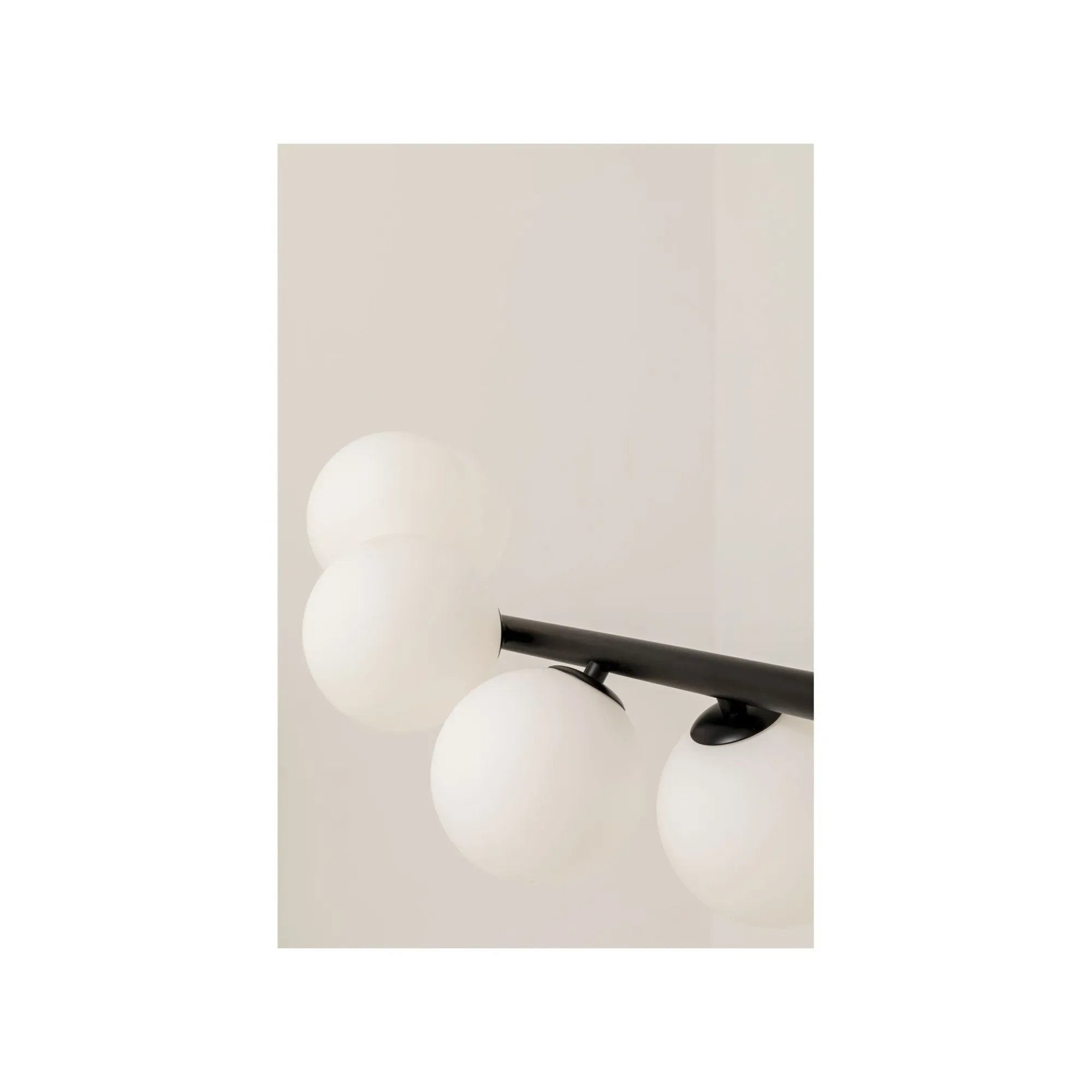 KARE Design Suspension Scala Balls Milky 150cm Noire ^ Lustre & Suspension