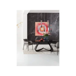 KARE Design Table à Rallonges Bellagio 180x95cm Noire ^ Table